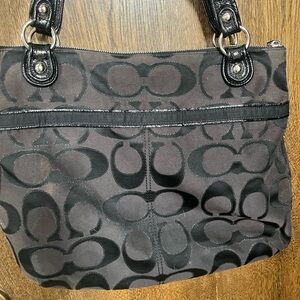 Coach Black and Gray Shoulder Bag